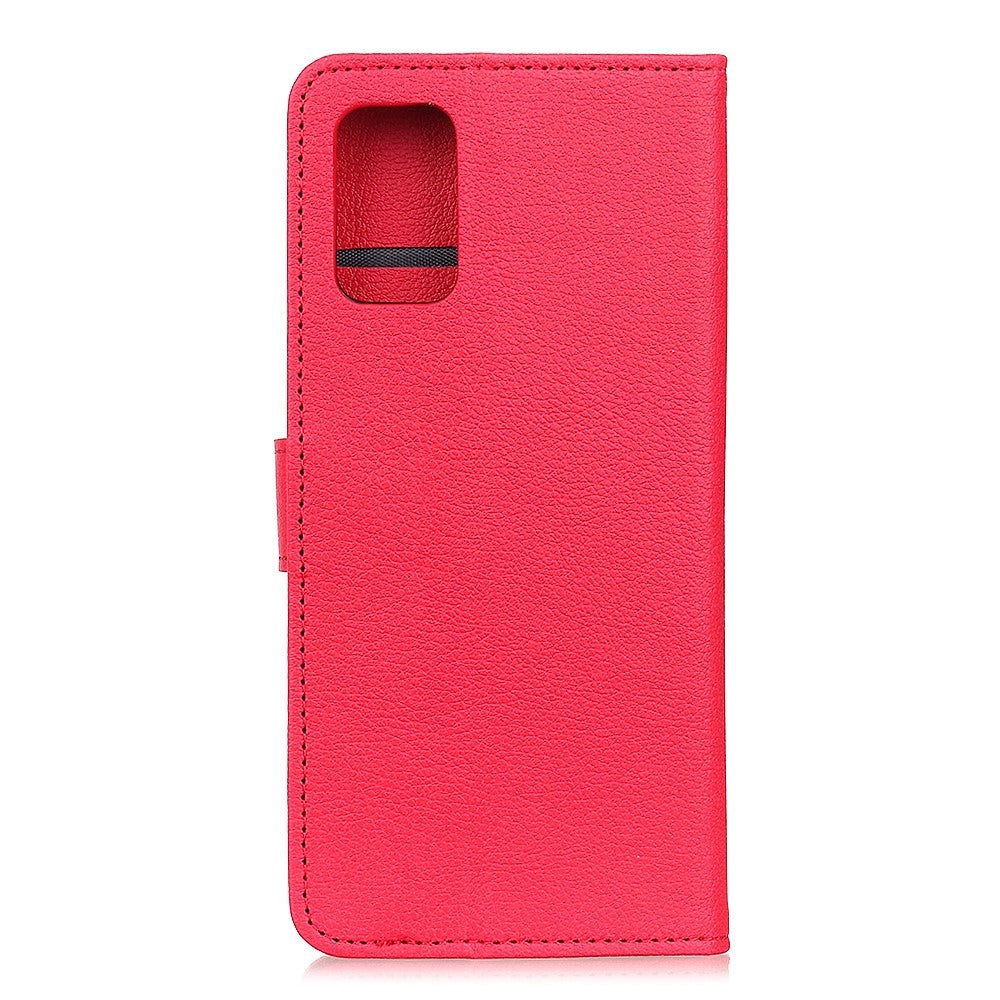 Samsung Galaxy Note 20 Litchi Leather Wallet Case - Red