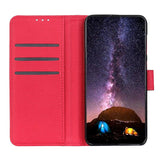 Samsung Galaxy Note 20 Litchi Leather Wallet Case - Red