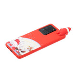 Samsung Galaxy S20 Ultra Flexible TPU Plastic Christmas Case - Santa & Rudolf