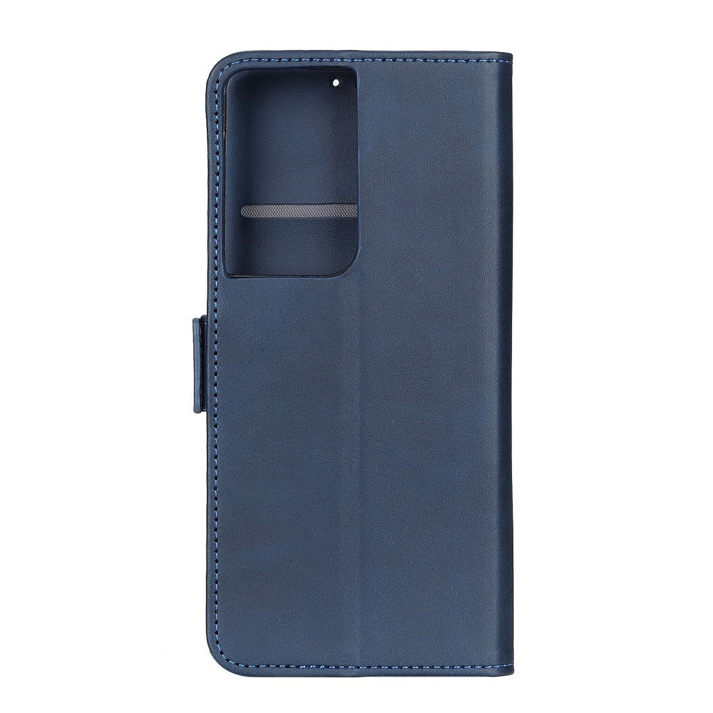 EIDERWOOD Samsung Galaxy S21 Ultra Faux Leather Flip Case with Wallet and Stand Function - Dark Blue