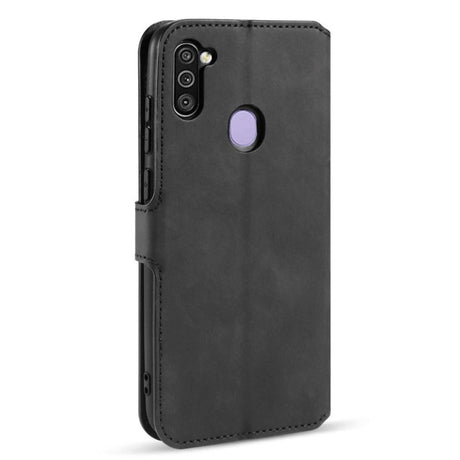 Samsung Galaxy M11 DG.MING Retro Leather Wallet Case - Black