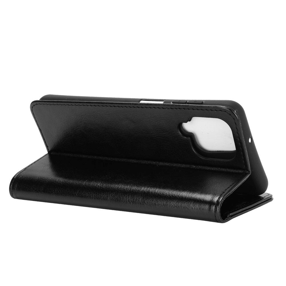 Samsung Galaxy A12 Neutral Leather Wallet Case - Black