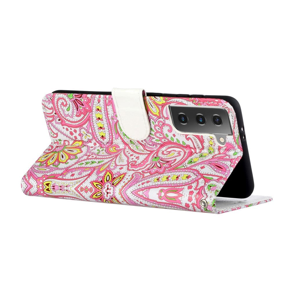 Samsung Galaxy S21+ (Plus) Leather Wallet Case - Paisley Flower