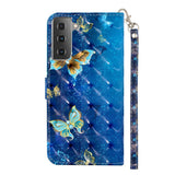 Samsung Galaxy S21+ (Plus) Shiny Leather Wallet Case - Butterfly