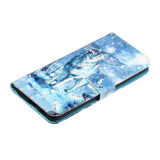 Samsung Galaxy S21+ (Plus) Shiny Leather Wallet Case - Wolf