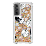 Samsung Galaxy S21+ (Plus) Plastic Case w. Waterfall Glitter Effect - Dogs