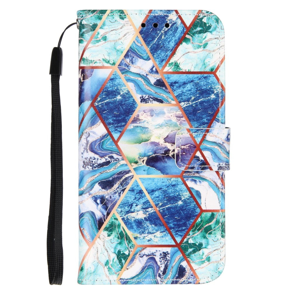 Samsung Galaxy A51 (5G) Marble Wallet Case - Blue