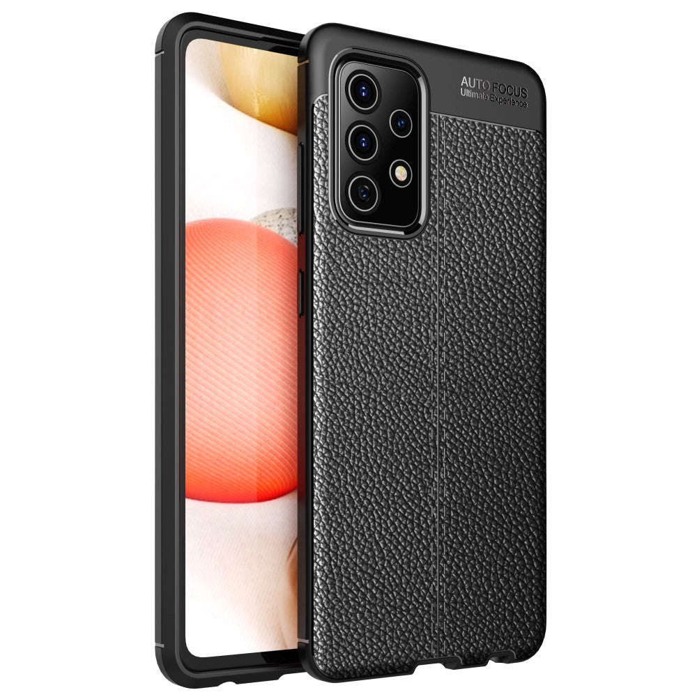 Samsung Galaxy A52s (5G) / A52 (4G / 5G) Flexible Plastic Case Litchi Texture - Black