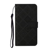 Samsung Galaxy A12 Wallet Case Mini Mandela Print - Black