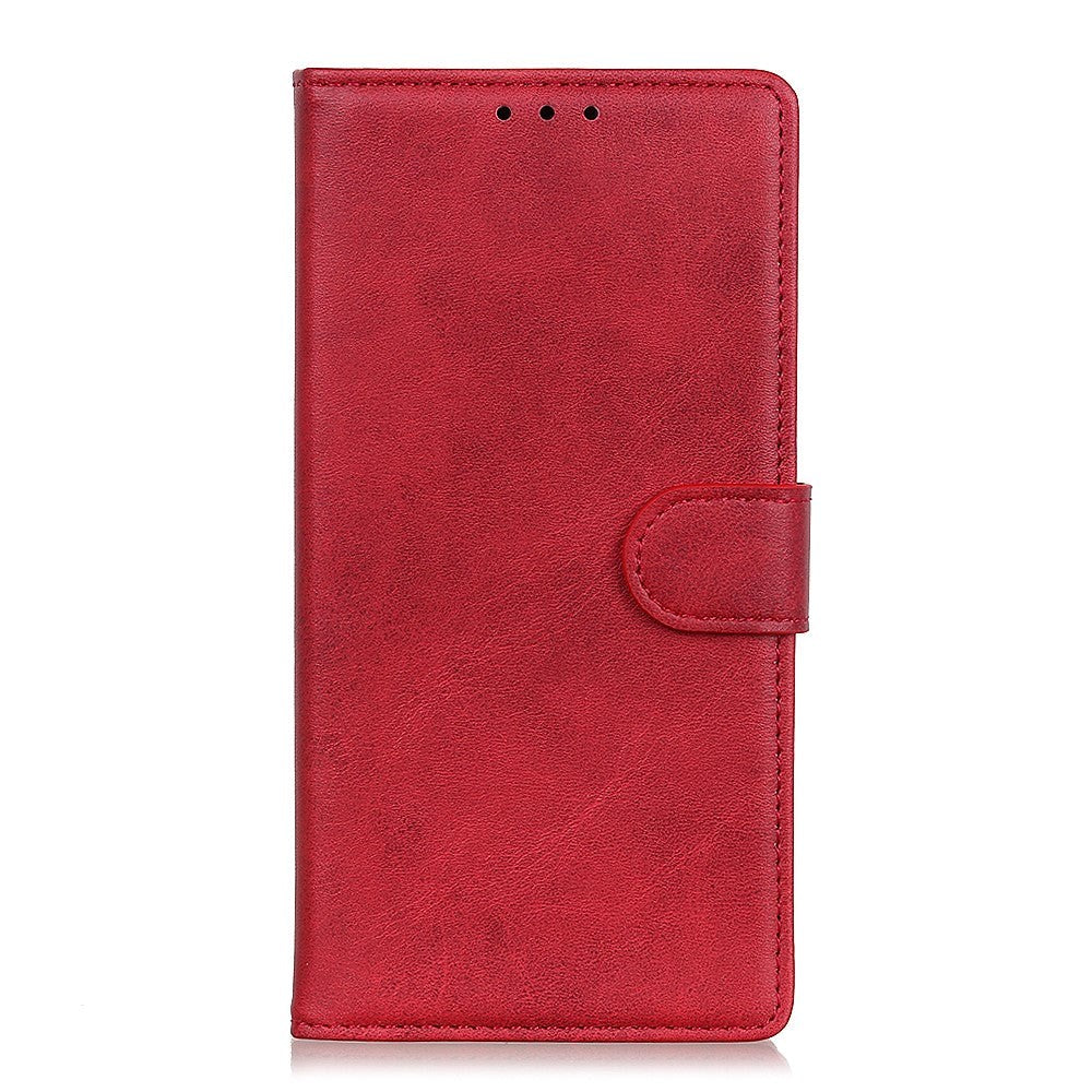 Samsung Galaxy A02s Sleek Leather Wallet Case - Red