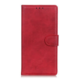 Samsung Galaxy A02s Sleek Leather Wallet Case - Red