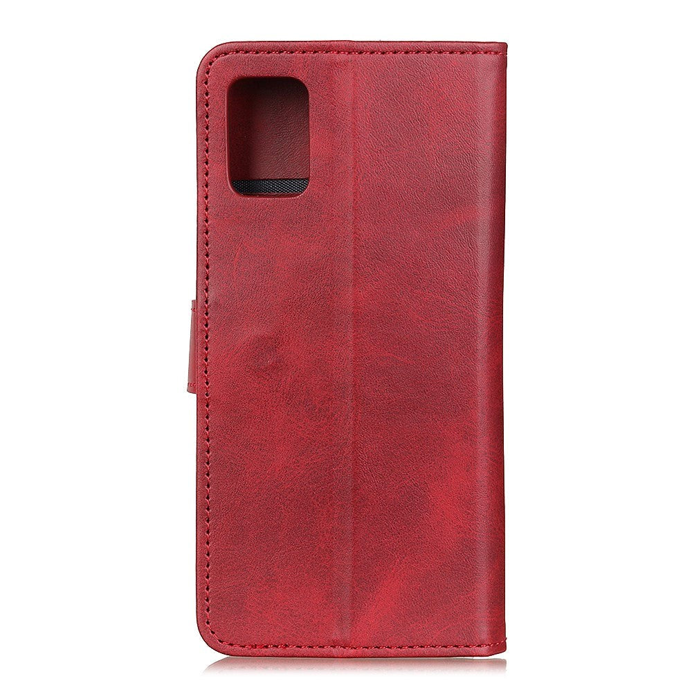 Samsung Galaxy A02s Sleek Leather Wallet Case - Red