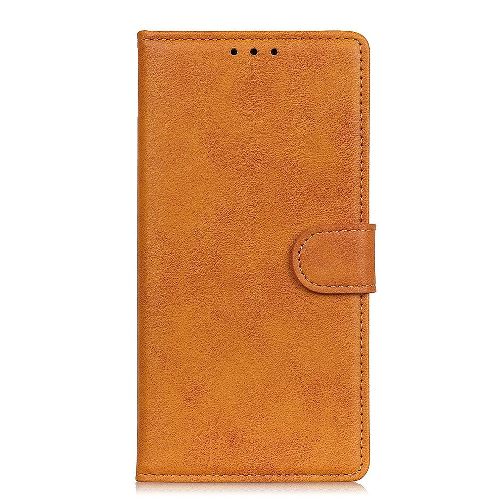 Samsung Galaxy A02s Sleek Leather Wallet Case - Brown