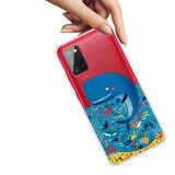 Samsung Galaxy A02s Flexible Plastic Case - Whale Print