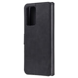 Samsung Galaxy A52S (5G) / A52 (4G / 5G) Sleek Leather Flip Case w. Card Holder & Stand Function - Black