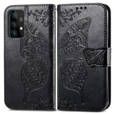 Samsung Galaxy A52s (5G) / A52 (4G / 5G) Leather Wallet Case Butterfly - Black