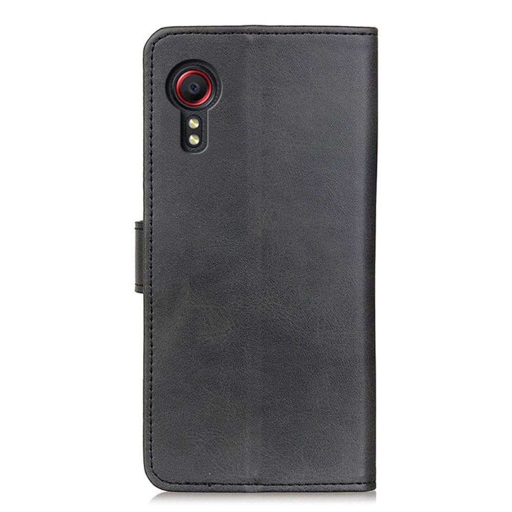 Samsung Galaxy XCover 5 Vintage Leather Wallet Case - Black