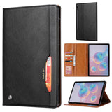 Samsung Galaxy Tab S7 FE Leather Case with Card Holder & Stand - Black