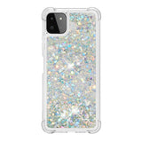 EIDERWOOD Samsung Galaxy A22 (5G) Flexible Plastic Case with Liquid Glitter - Silver