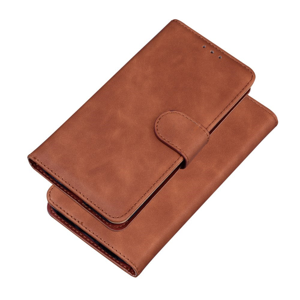 EIDERWOOD Samsung Galaxy A22 (5G) Faux Leather Flip Case with Cardholder & Stand Function - Brown