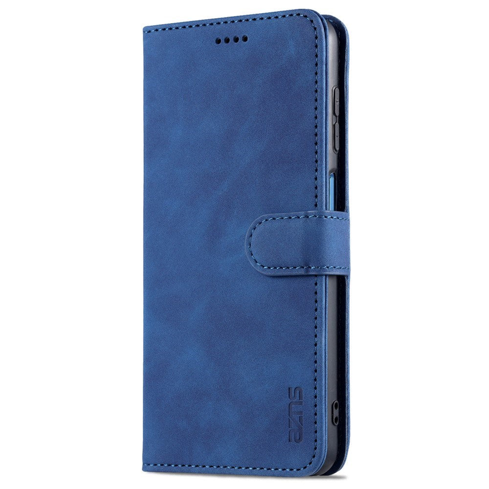 EIDERWOOD Samsung Galaxy A12 Faux Leather Flip Case with Cardholder & Stand Function - Blue
