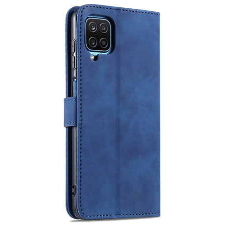 EIDERWOOD Samsung Galaxy A12 Faux Leather Flip Case with Cardholder & Stand Function - Blue