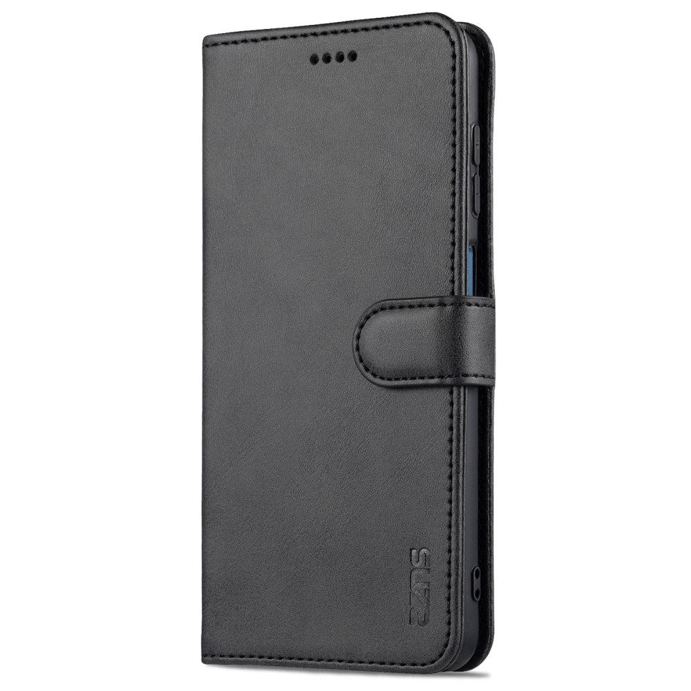 EIDERWOOD Samsung Galaxy A12 Faux Leather Flip Case with Cardholder & Stand Function - Black