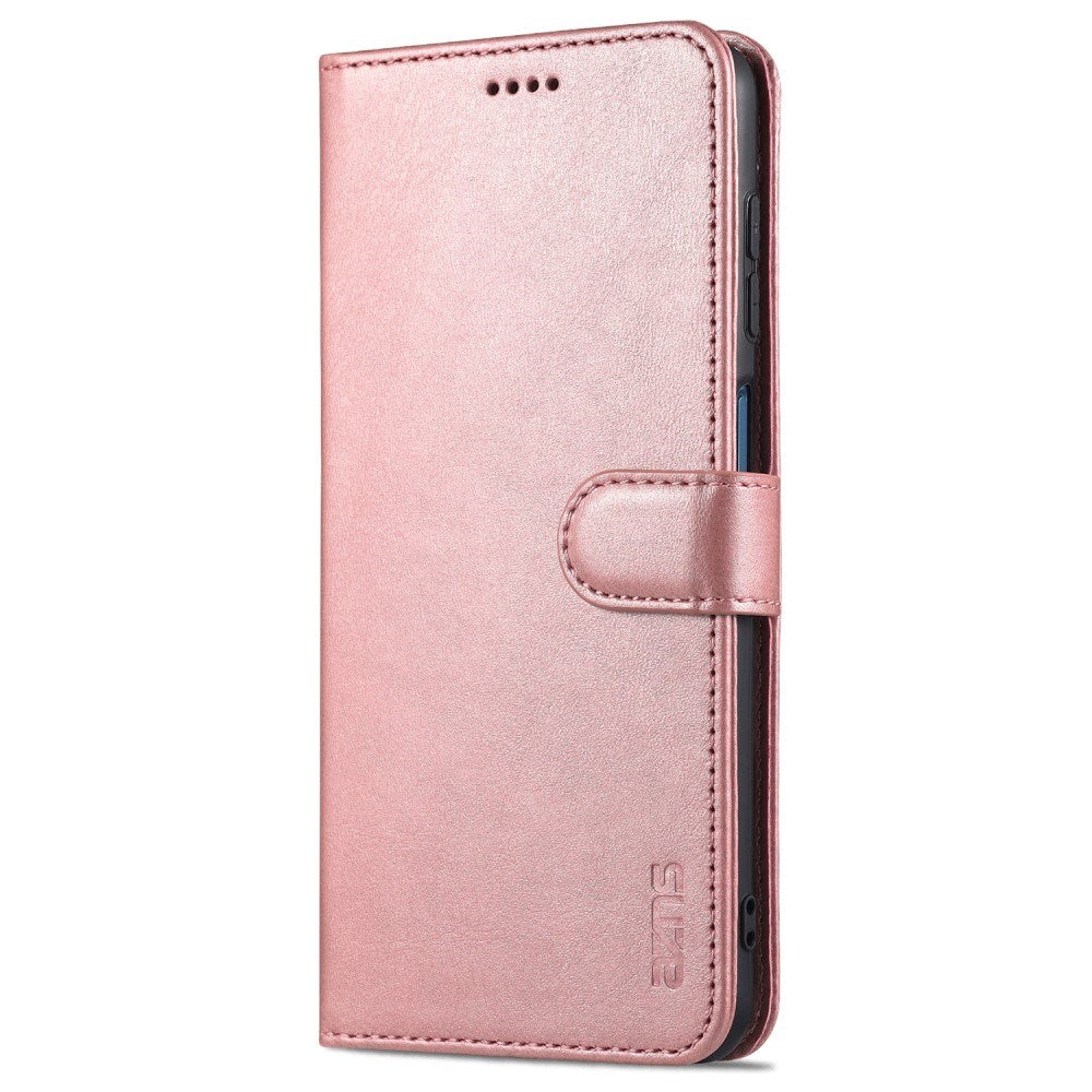 EIDERWOOD Samsung Galaxy A12 Faux Leather Flip Case with Cardholder & Stand Function - Rose Gold