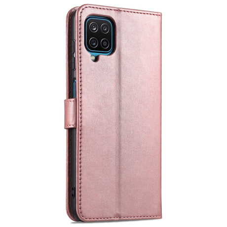 EIDERWOOD Samsung Galaxy A12 Faux Leather Flip Case with Cardholder & Stand Function - Rose Gold