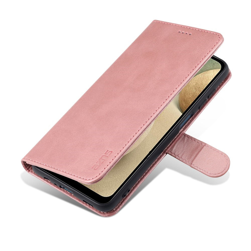 EIDERWOOD Samsung Galaxy A12 Faux Leather Flip Case with Cardholder & Stand Function - Rose Gold