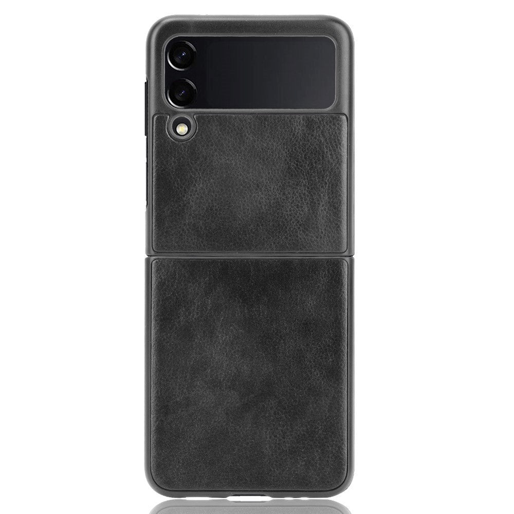 Samsung Galaxy Z Flip3 (5G) Simple Case w. Leather Backing - Black