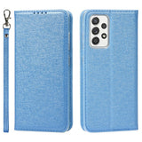 Samsung Galaxy A52 (4G / 5G) / A52s (5G) Leather Case - Silk Texture w. Wallet - Blue