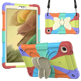 Samsung Galaxy Tab A7 Lite Kids Case - Butterfly Kickstand Case - Rainbow V1