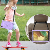 Samsung Galaxy Tab A7 Lite Kids Case - Butterfly Kickstand Case - Purple