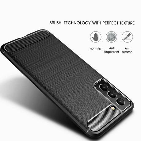 Samsung Galaxy S22 Brushed Carbon Case - Black