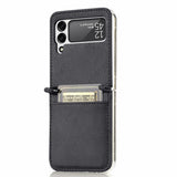 EIDERWOOD Samsung Galaxy Z Flip3 (5G) Faux Leather Case - Card Holder - Black