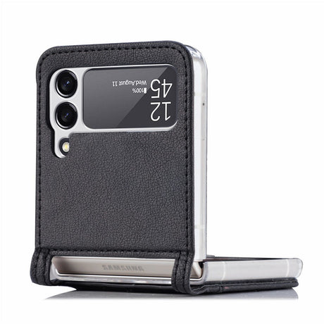 EIDERWOOD Samsung Galaxy Z Flip3 (5G) Faux Leather Case - Card Holder - Black