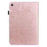 Samsung Galaxy Tab A8 10.5" (2021) - Wallet Case - Floral Imprint - Rose Gold