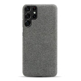 Samsung Galaxy S22 Ultra KSQ Fabric Plastic Case - Grey