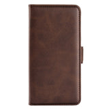 Samsung Galaxy M22 / M32 Leather Wallet Case & Kickstand - Dark brown