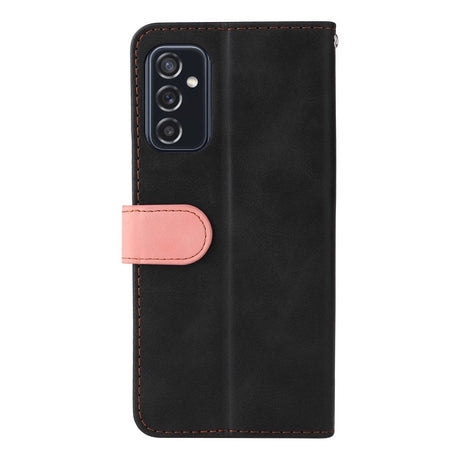 Samsung Galaxy M52 (5G) Two-Colour Leather Wallet Case - Pink / Black