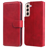 EIDERWOOD Samsung Galaxy S22+ (Plus) Faux Leather Flip Case with Cardholder & Stand Function - Red