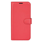 Samsung Galaxy A03 Litchi Leather Wallet Case - Red