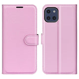 Samsung Galaxy A03 Litchi Leather Wallet Case - Light Pink