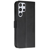 Samsung Galaxy S22 Ultra Soft Leather Wallet Case - Trapeze - Black