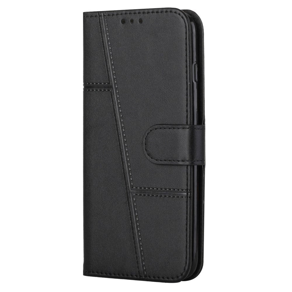 Samsung Galaxy S22 Ultra Soft Leather Wallet Case - Trapeze - Black