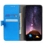 Samsung Galaxy A13 (4G) Litchi Leather Wallet Case - Blue