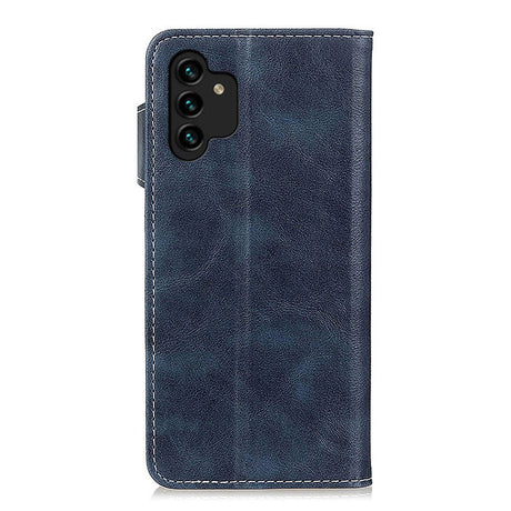 Samsung Galaxy A04s / A13 (5G) Leather Wallet Case & S-shaped Texture - Blue