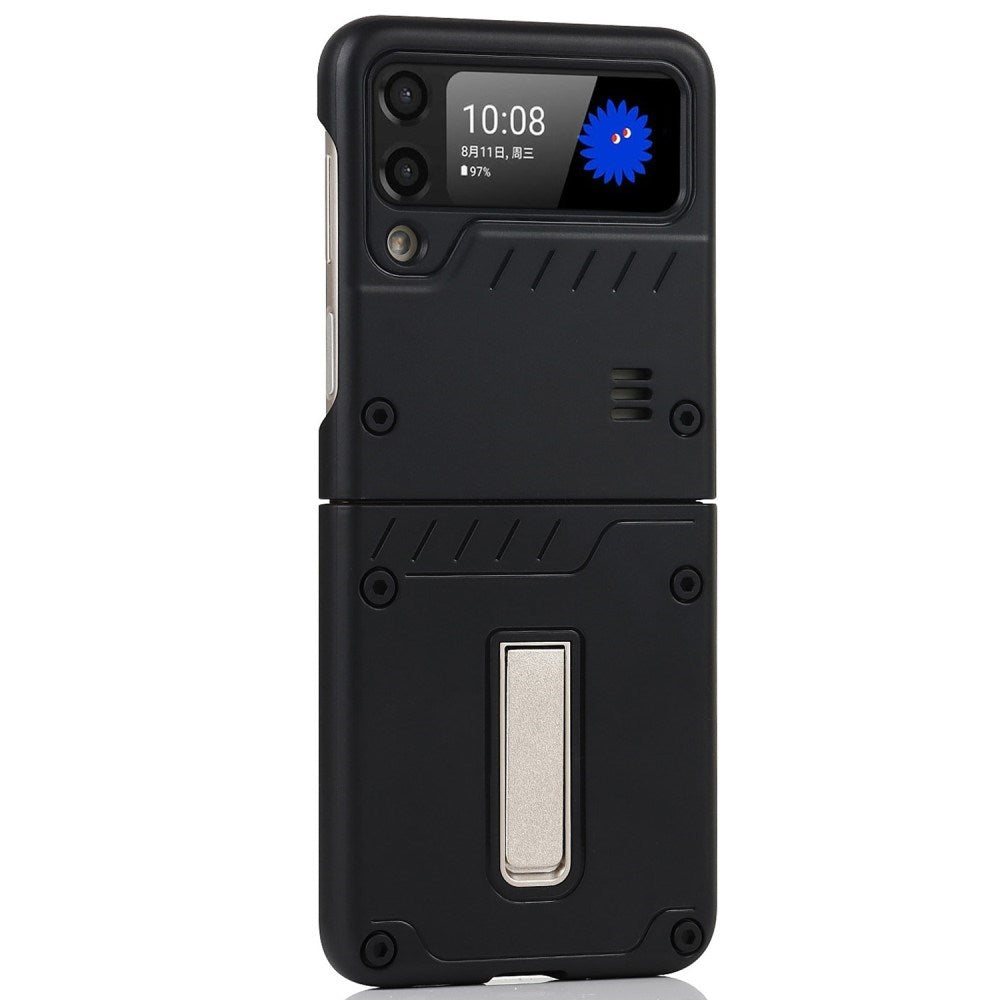 EIDERWOOD Samsung Galaxy Z Flip3 (5G) Hard Plastic Case with Kickstand - Black