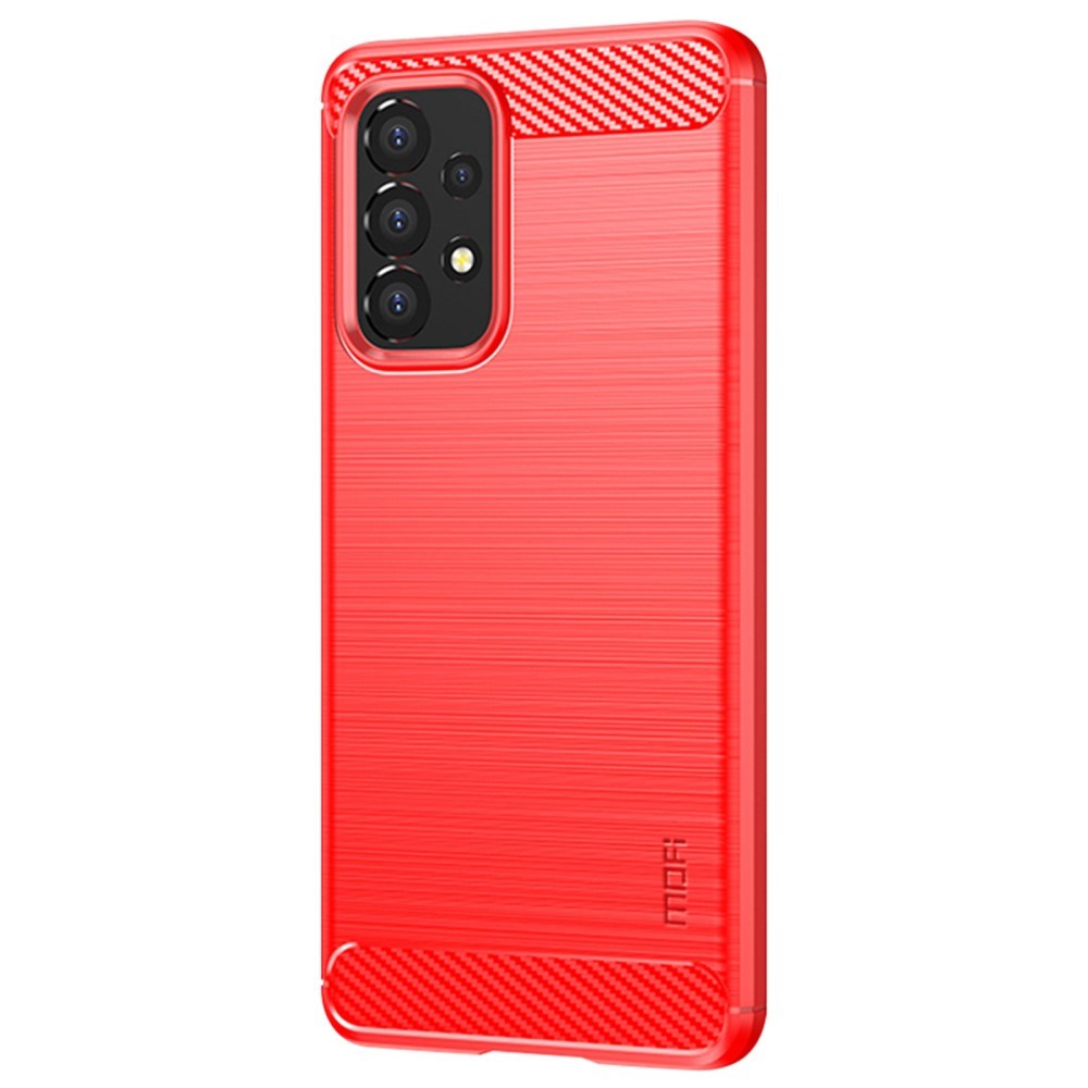 Samsung Galaxy A53 (5G) Mofi Brewed Carbon Fiber Flexible Plastic Case - Red